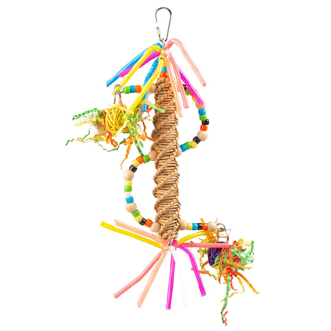 Duvo Bird Toy Colourful Spiral Pendant