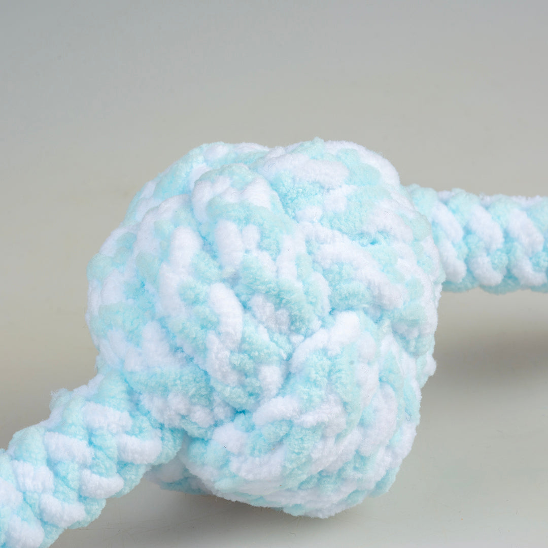 Duvo Dog Toy Puppy Soft Rope Ball W/2 Knots