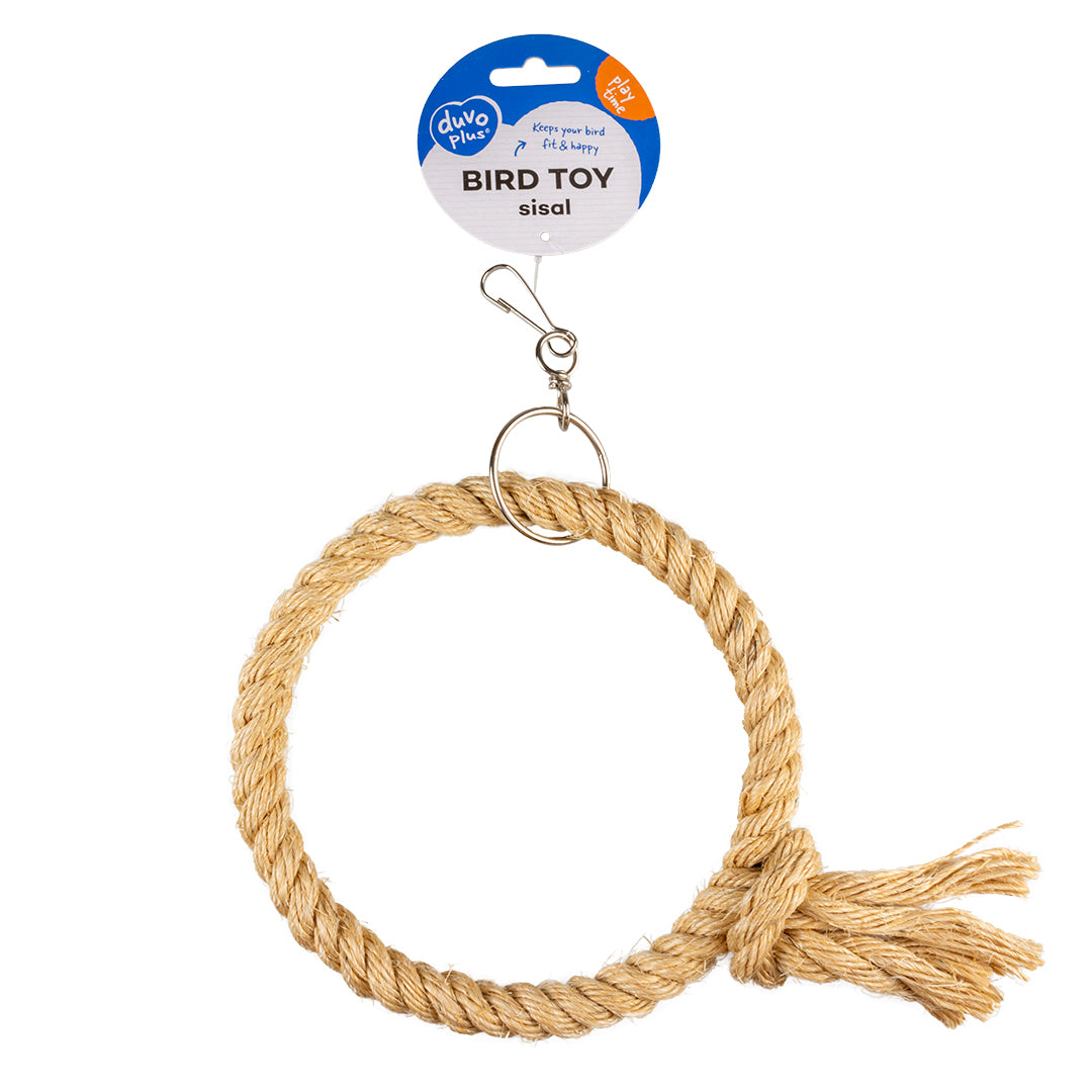Duvo Bird Toy Ring Rope In Sisal