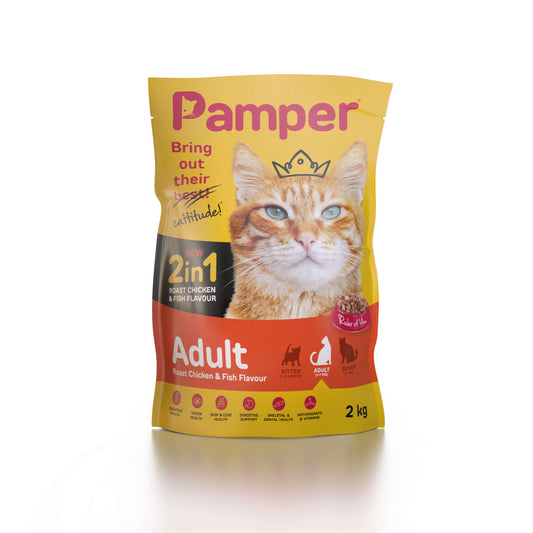 Pamper Adult 2-In-1 Chicken & Fish 2kg