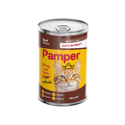 Pamper Adult Chunks in Gravy Beef 385g