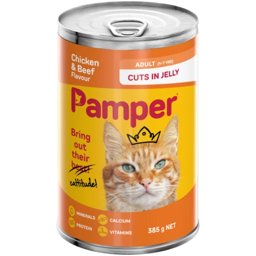 Pamper Adult Chunks In Jelly Chicken & Beef 385g