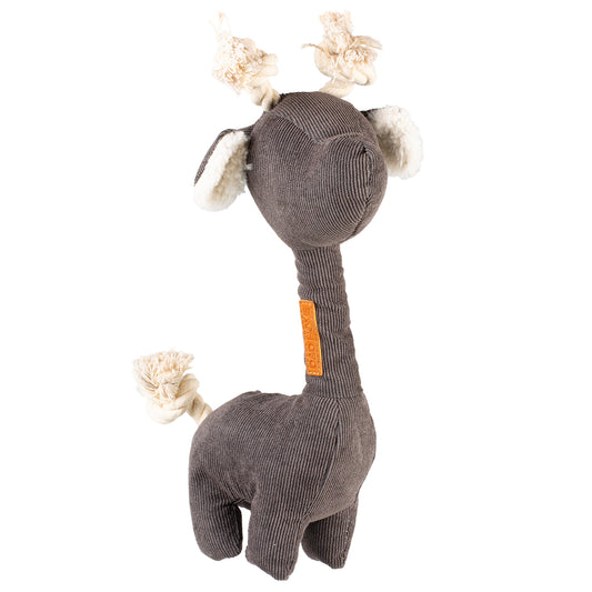 D&D Dog Toy Corduroy George Small Grey