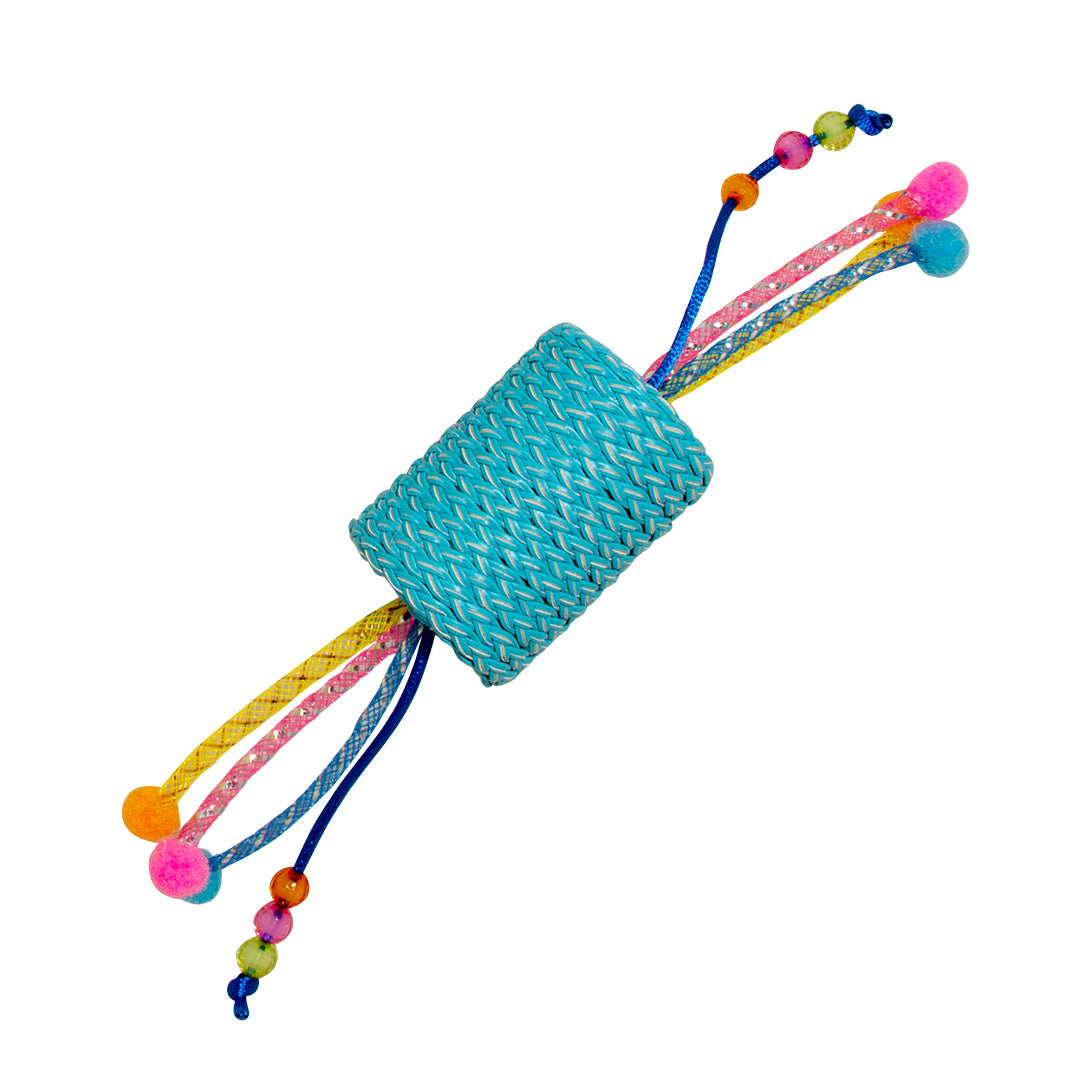 Duvo Cat Toy Jolly Blue Roll W/Ropes
