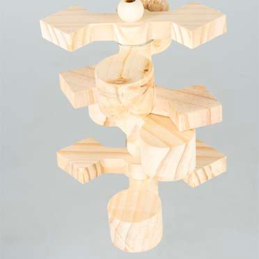 Duvo Bird Toy Brainy Wood Snack&Jelly Pendant